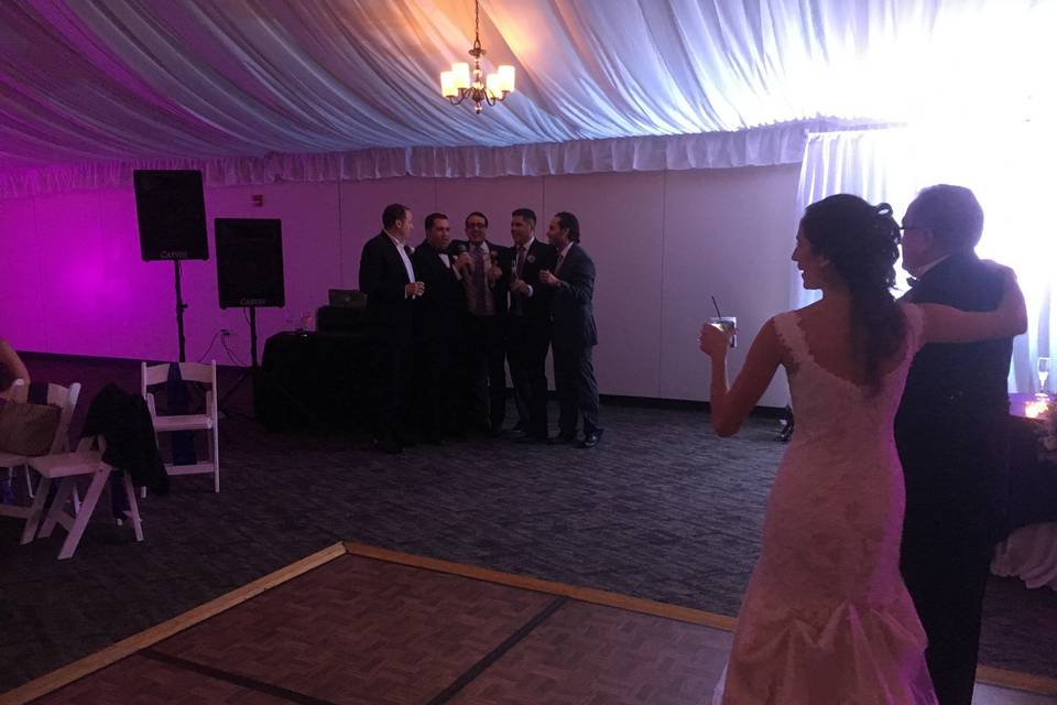 Singing to the bride and groom