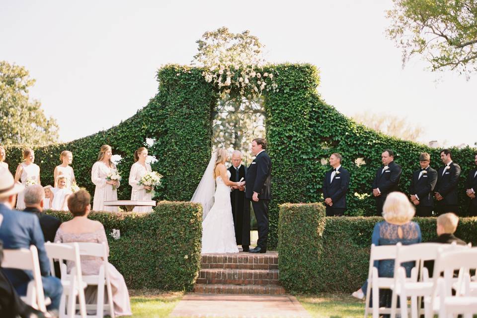 Ceremony in a garden