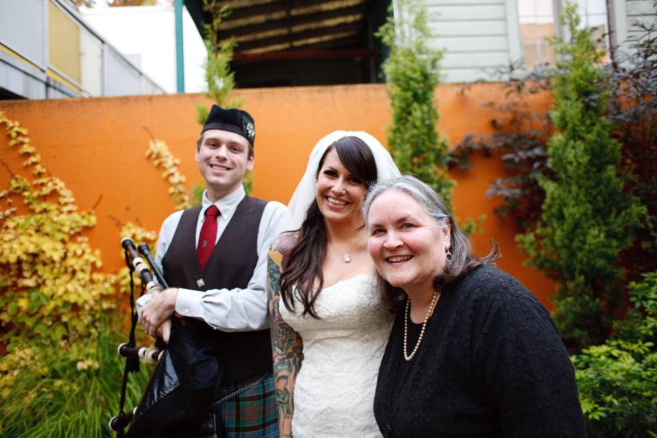 Bagpiper Portland Wedding