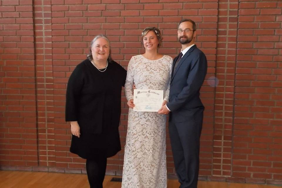 Maureen Haley, Wedding Officiant