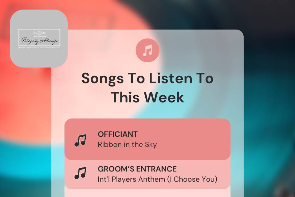 Song suggestions
