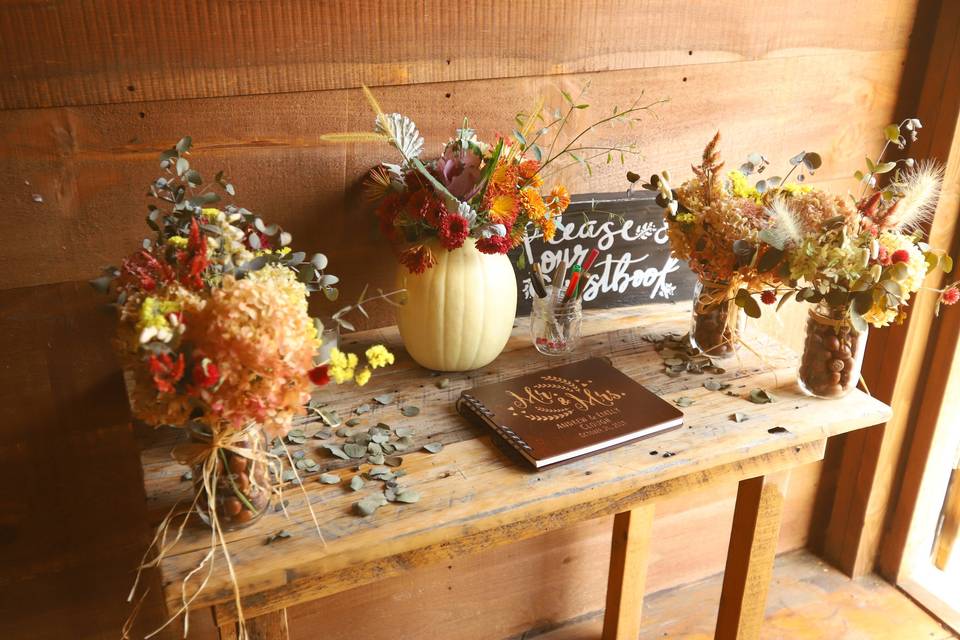 Guestbook and welcome table