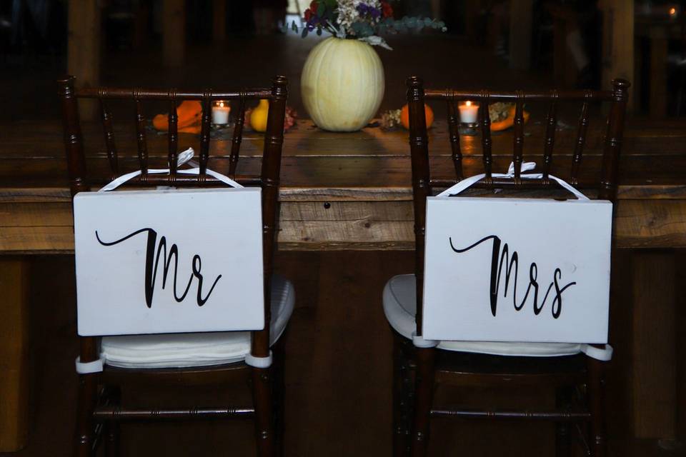The couples' table