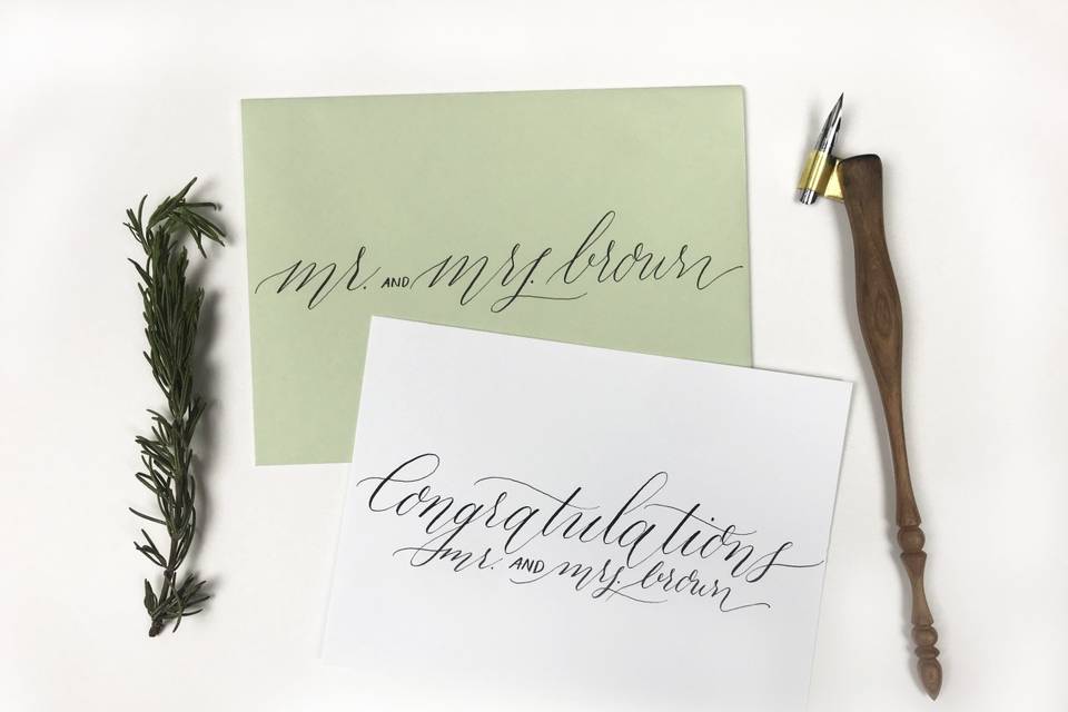 Semi-custom congratulations card