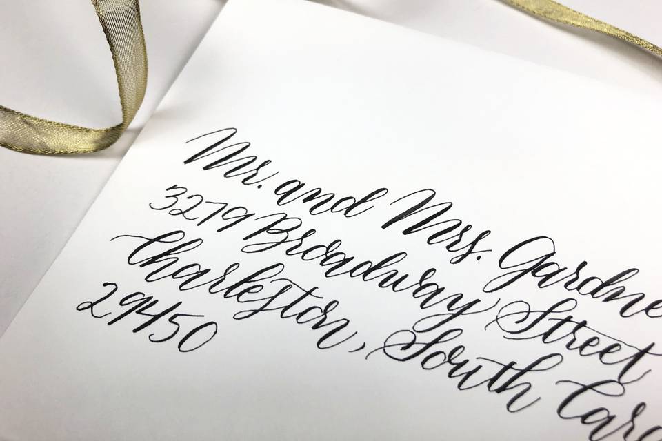 Envelope Calligraphy - Modern Style