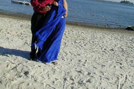Couple photo by the beach