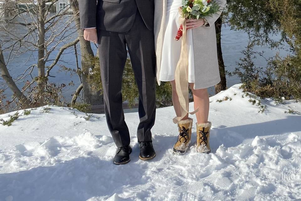 Snowy wedding