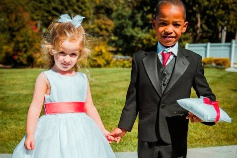 Flower girl and ringbearer