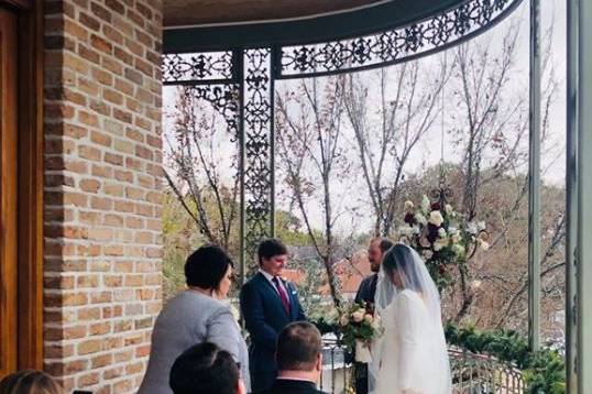 Ceremony on the porch