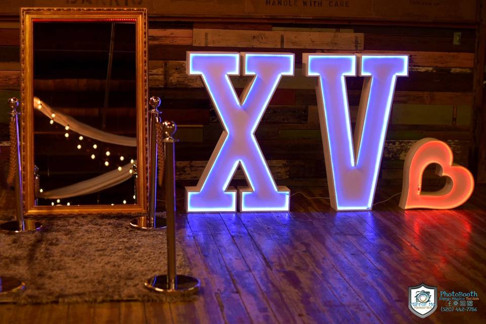 XV Letters & Heart