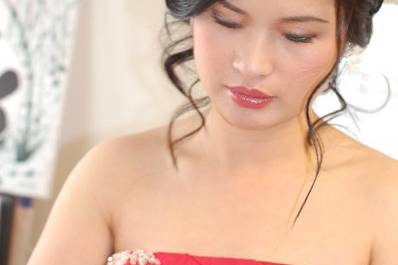 Bridal hair & make-up by Amy Tevis
