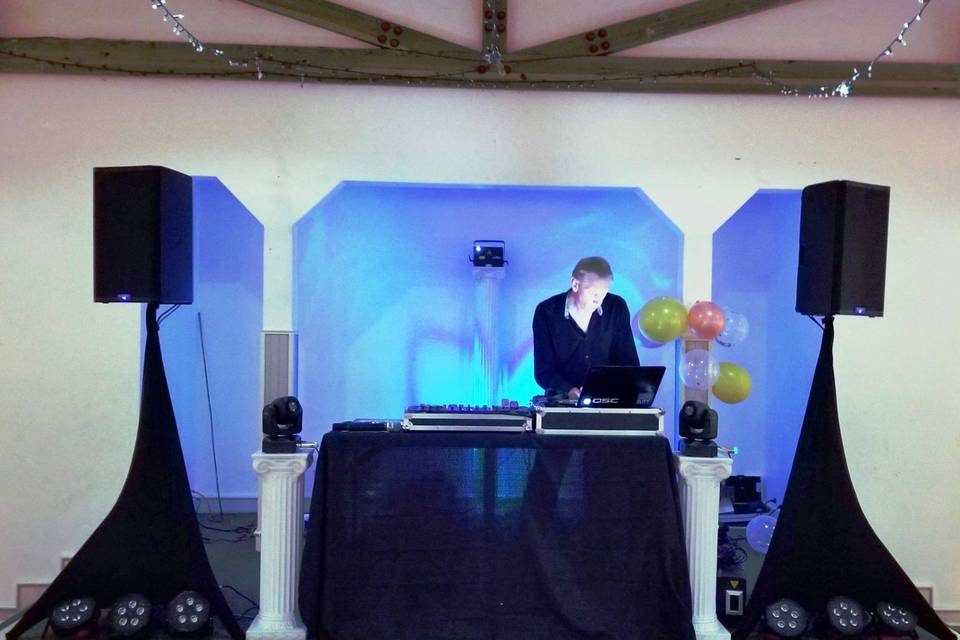 Stage DJ setup