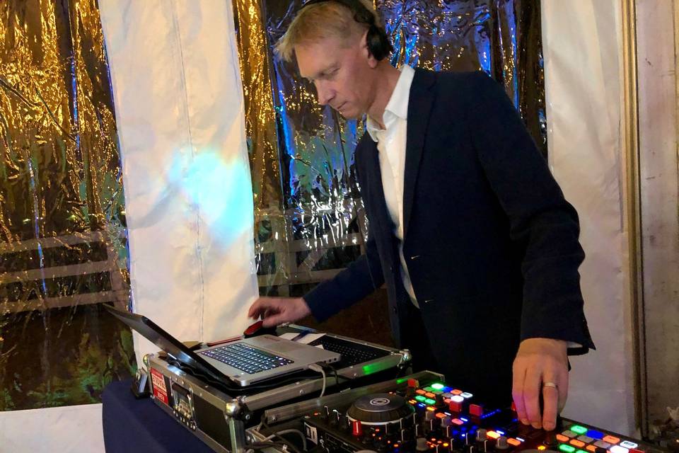 A focused DJ