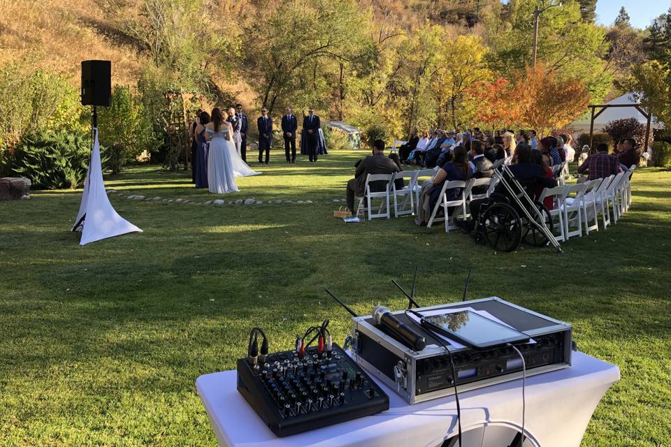 An outdoor ceremony