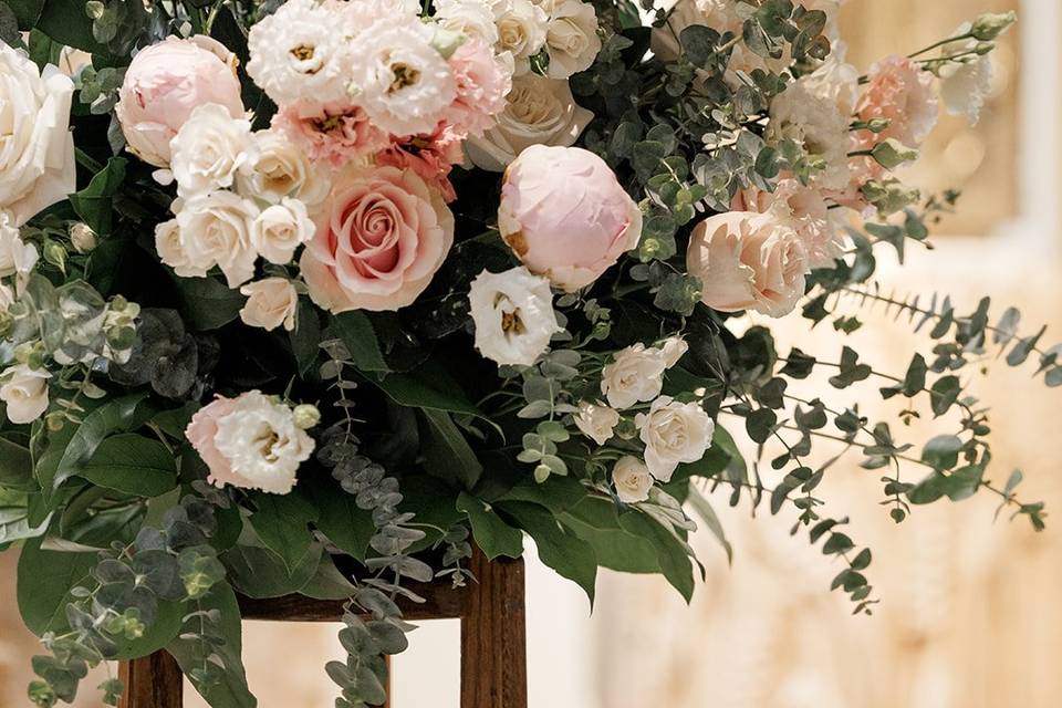 Close up altar floral