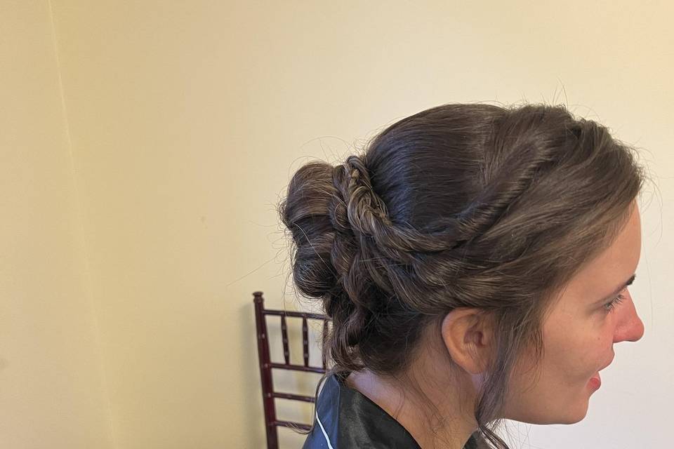 Updo with twist