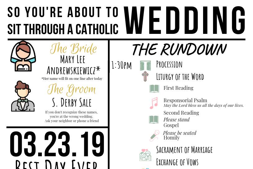 Wedding program by SF