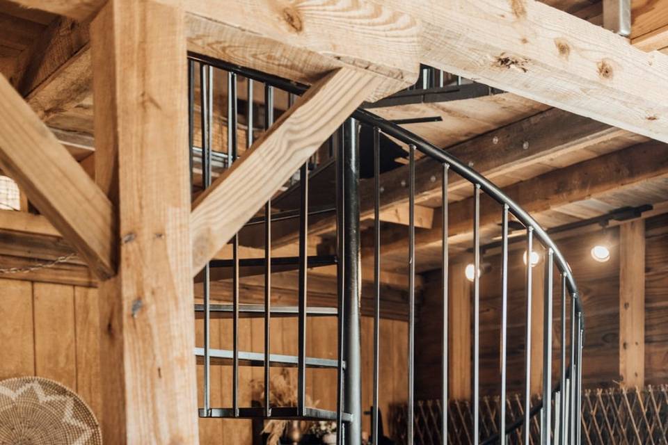 Interior, spiral staircase