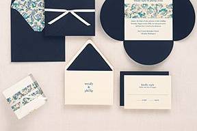 Wedding invitation spread