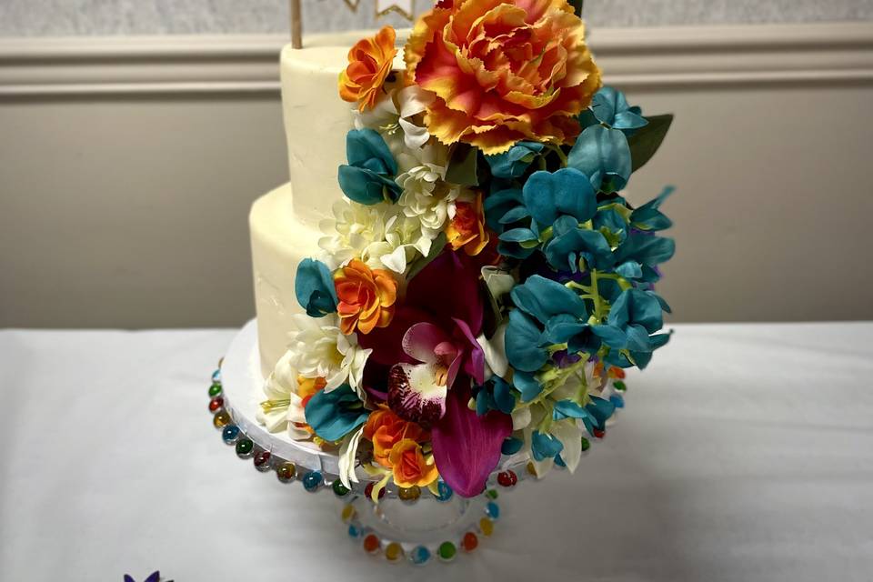 Tropical birthday cake