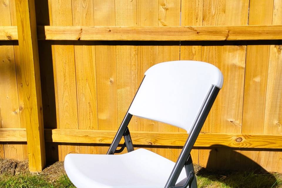 White Contoured Chair