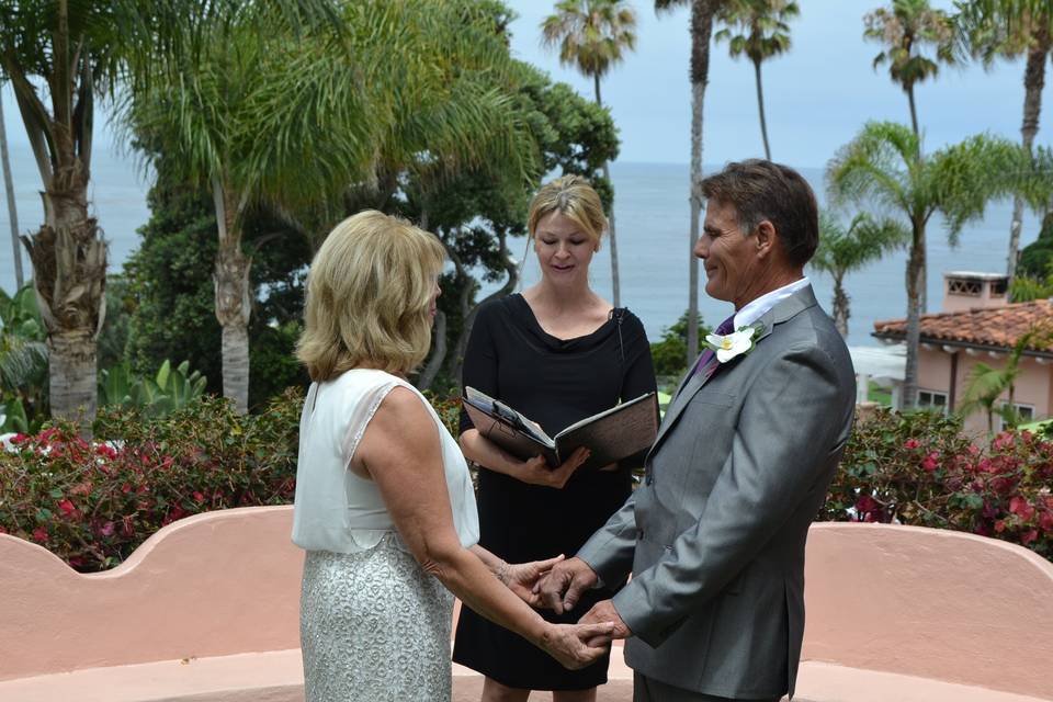 Officiant heading the wedding ceremony