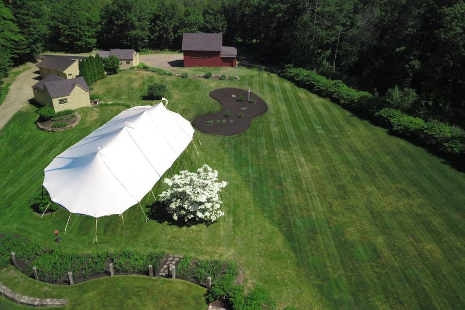 Overhead view of the property