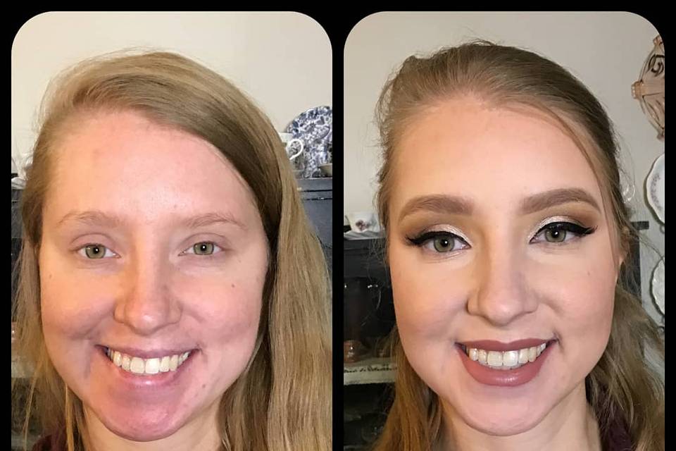 Natural Glam wedding makeup