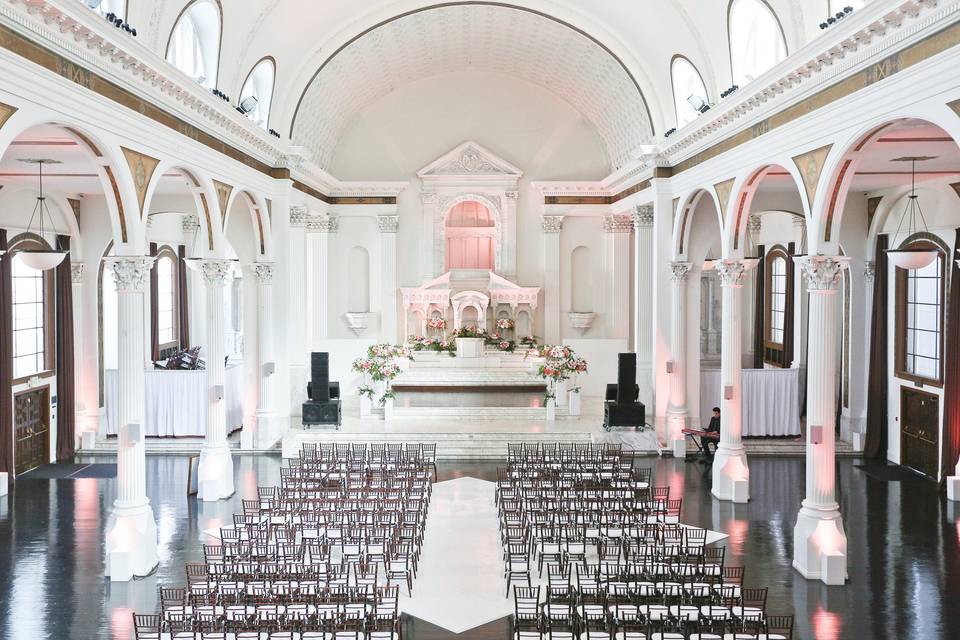 Wedding ceremony area