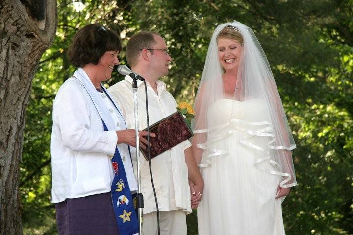 An outdoor ceremony under the 