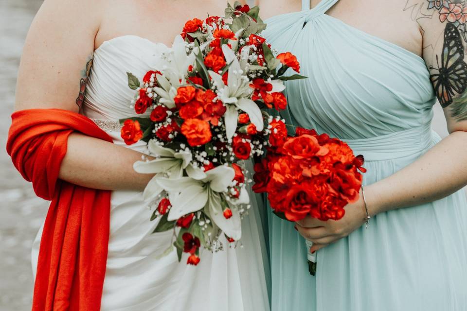 Bride and Bridesmaid