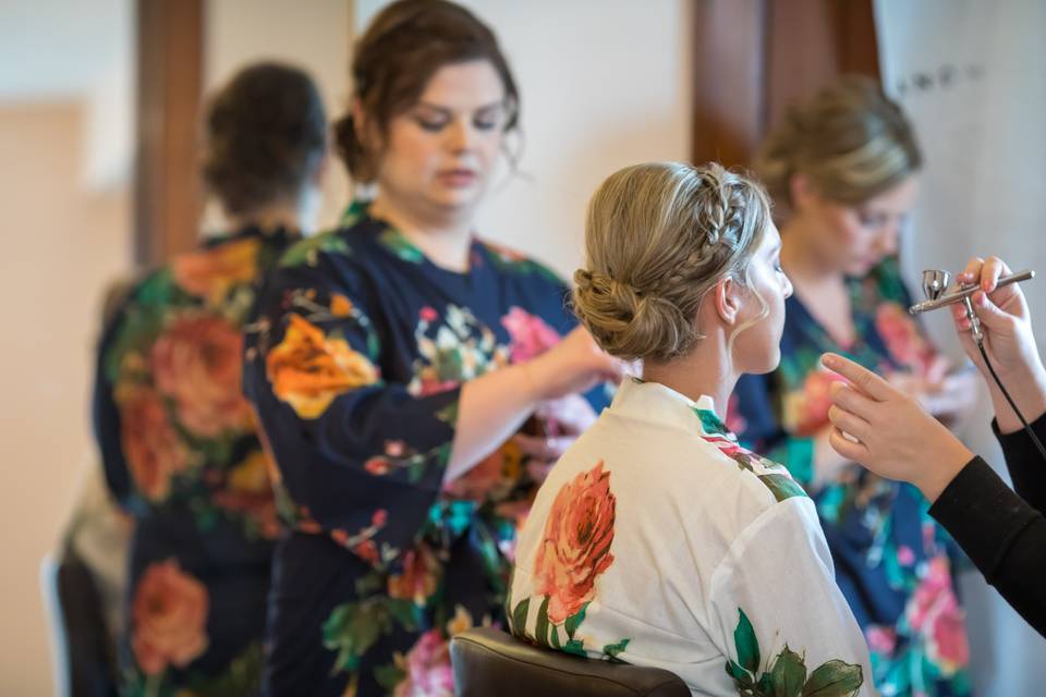 Bride and Bridesmaids