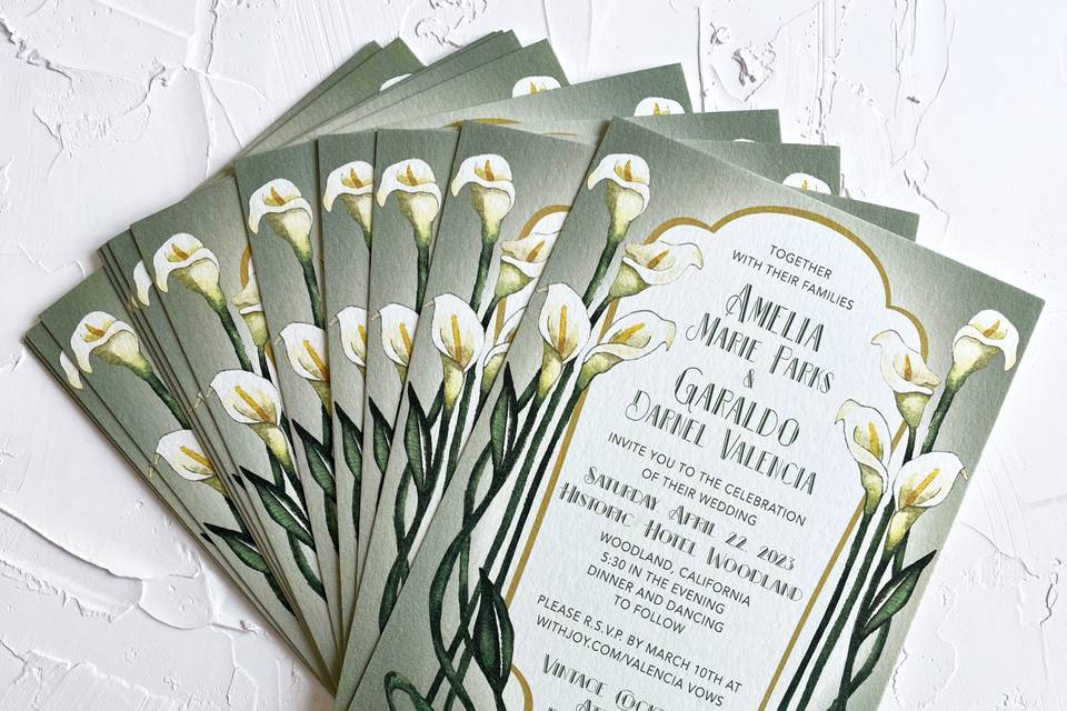 Art Deco Invites