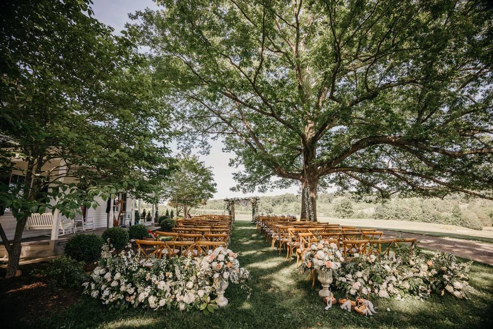 A shaded ceremony