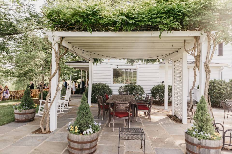 Pergola at the farmhouse