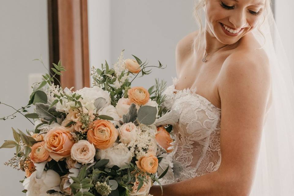 Smiling bride