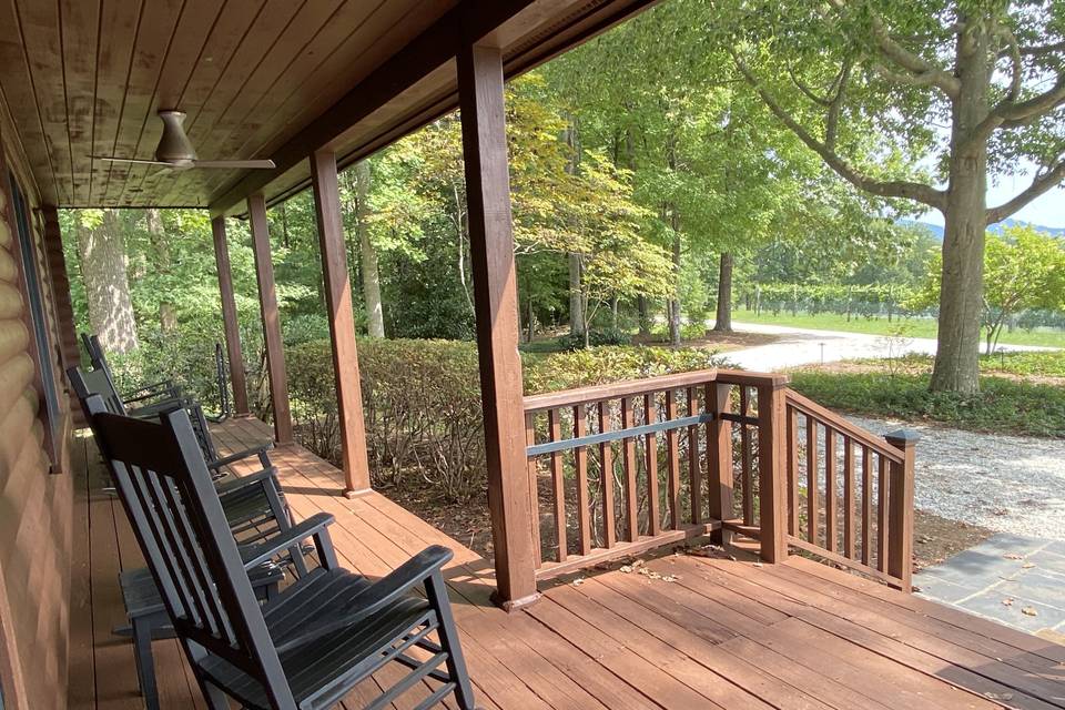 Front porch of cabin