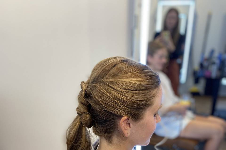 Beautiful low updo