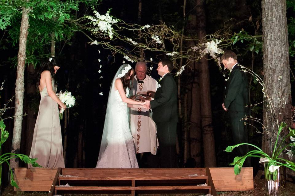 Outdoor wedding ceremony