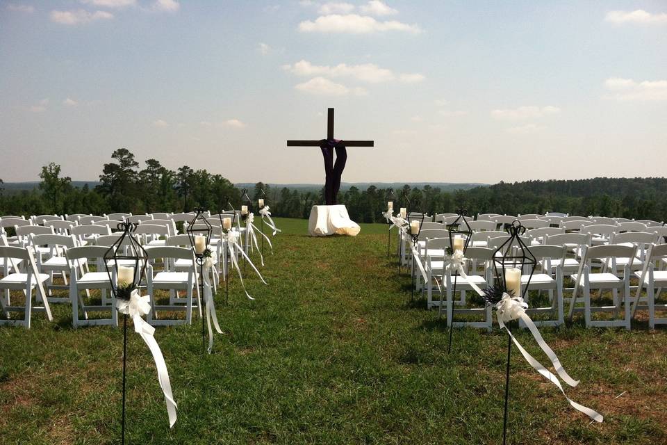 Outdoor ceremony area