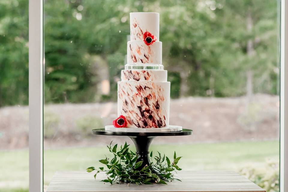 Modern pained cake