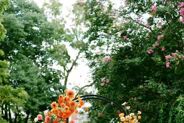 Bold, colorful arch
