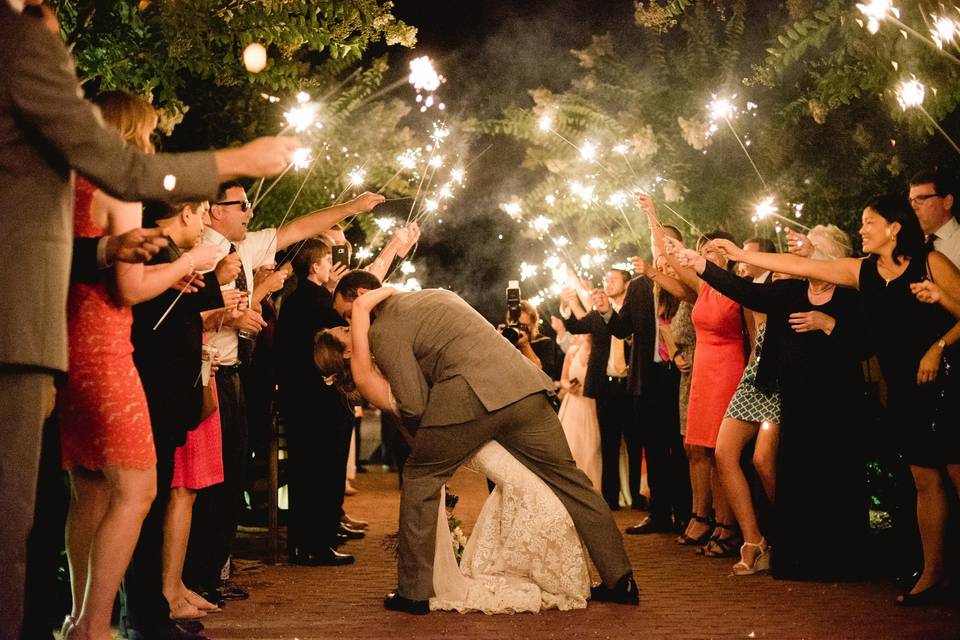 Sparkler Exit Lauren & Scott