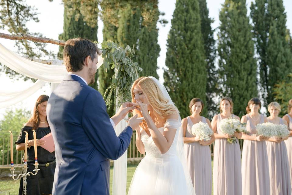 Wedding ceremony in Tuscany