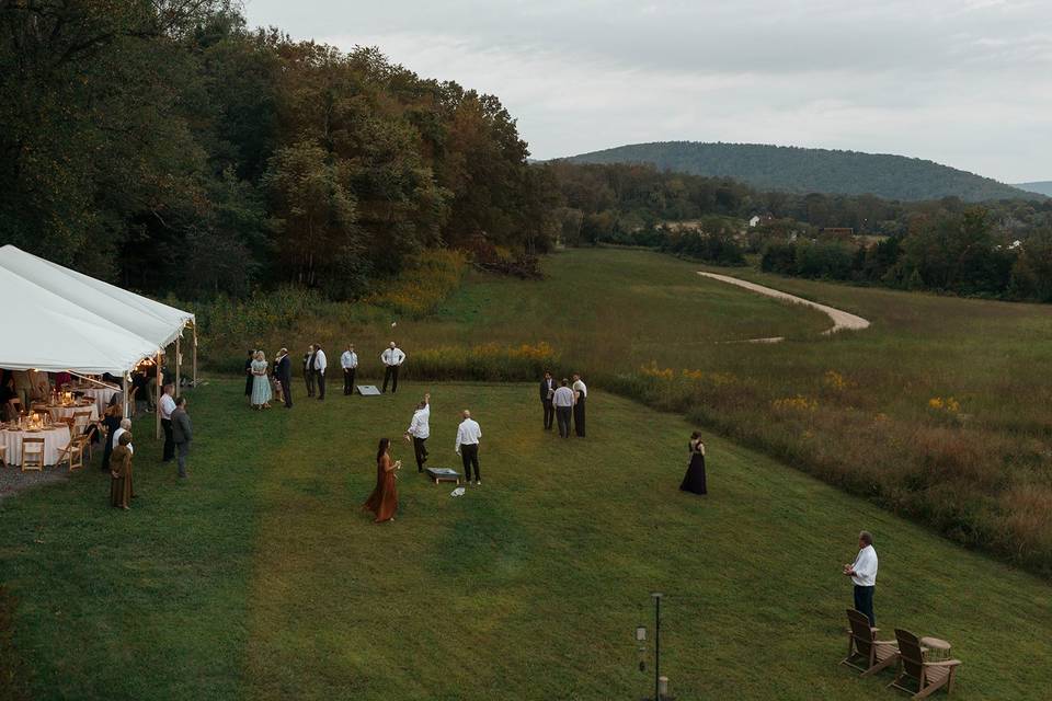 Cornhole in the meadow