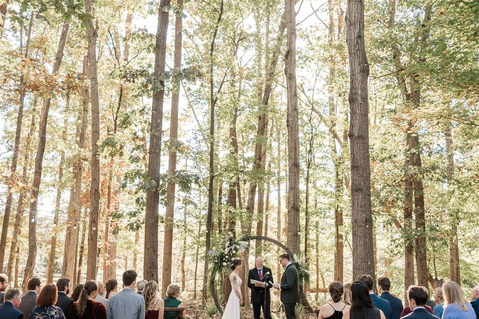 Wedding in the woods