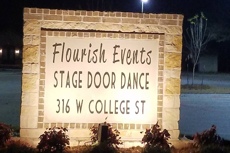 Flourish Entrance Sign