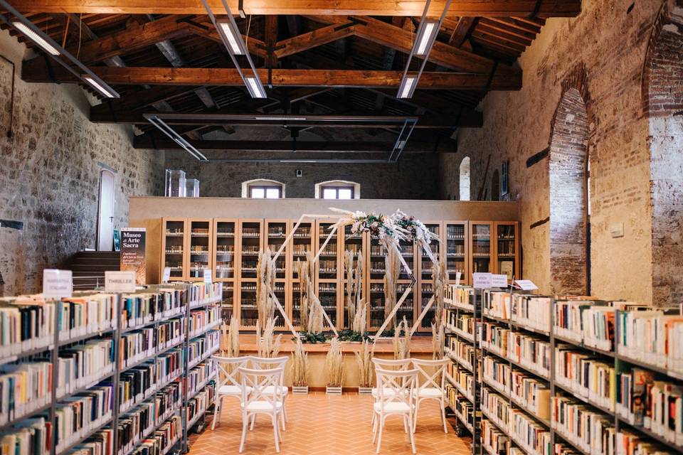 Ceremony in a library