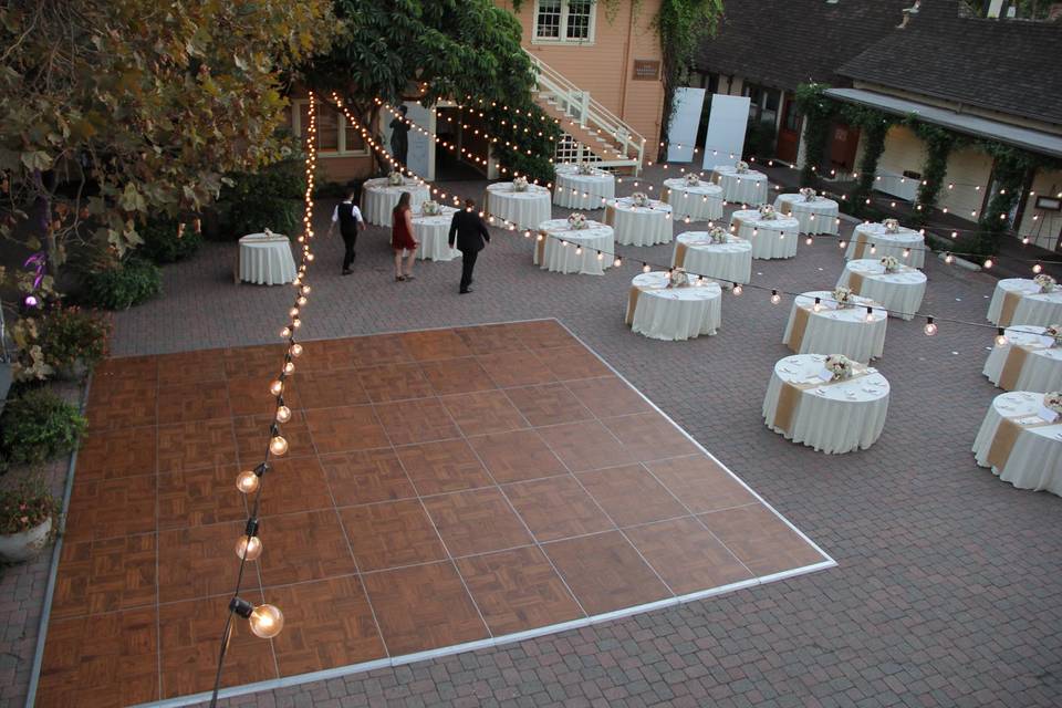 Dance floor under the bistro lights