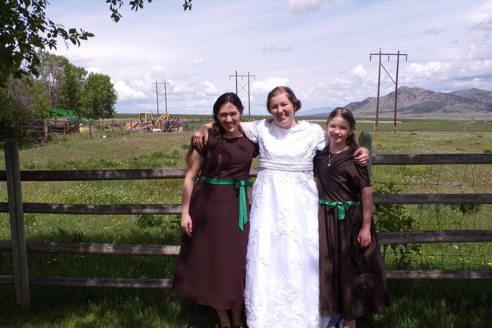 Bride and Bridesmaids